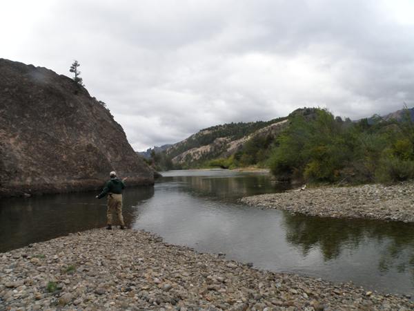 Pat fishing on the upper beat at Arroyo Verde