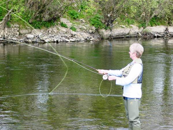 Spey casting with a single-handed rod