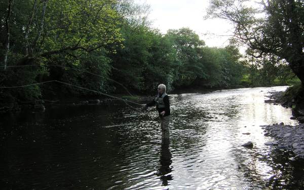Summer fishing on the Usk