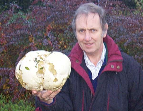 Pat O'Reilly with a typical Giant Puffball