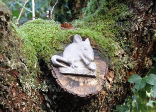One of the wood carvings at the reserve