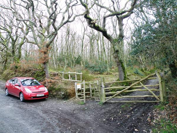 The entrance to Pengelli Forest NNR